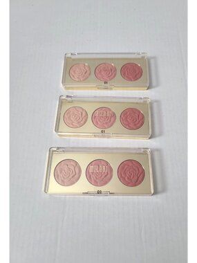 Milani Rose Powder Blush Trio Palette 01 Flowers of Love Pack of 3 NEW